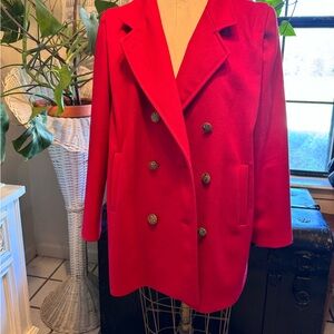 Vintage international scene wool coat